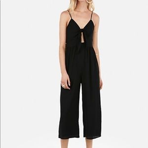 Express Cropped Tie Front Jumpsuit Romper 🖤